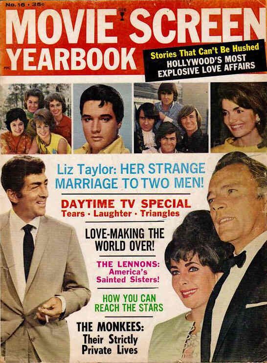 MOVIE SCREEN YEARBOOK magazine side cover Issue 16  1967