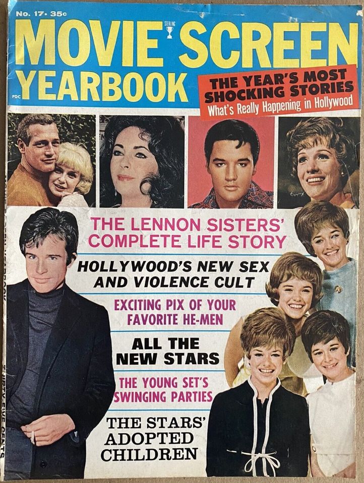 MOVIE SCREEN YEARBOOK magazine side cover Issue 17  1968