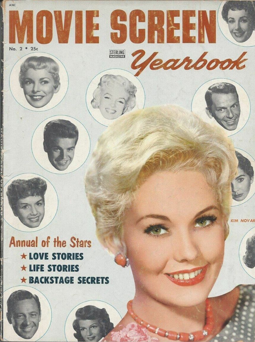MOVIE SCREEN YEARBOOK magazine side cover Issue 2  1955