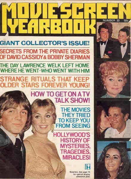 MOVIE SCREEN YEARBOOK magazine side cover Issue 20  1971