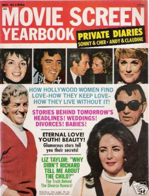 MOVIE SCREEN YEARBOOK magazine side cover Issue 21  1972