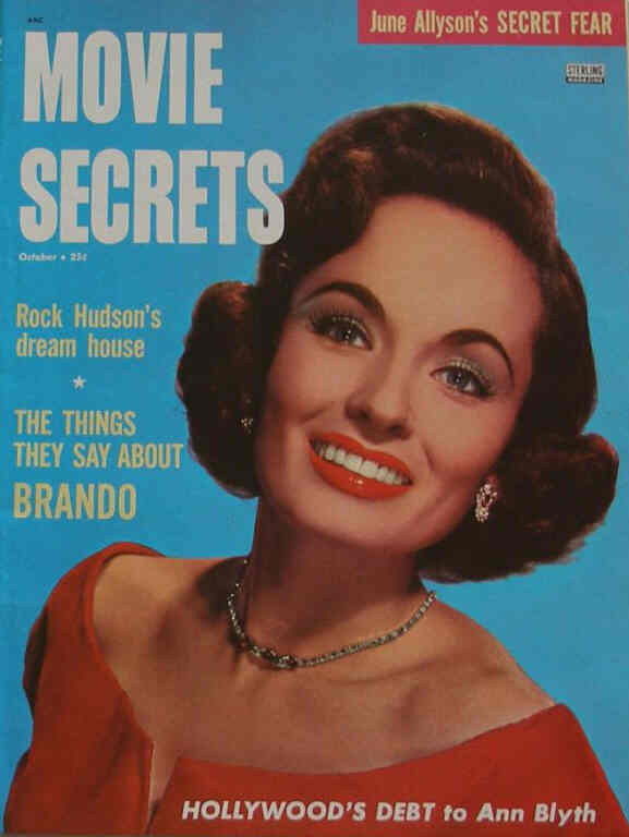 MOVIE SECRETS magazine side cover October 1955