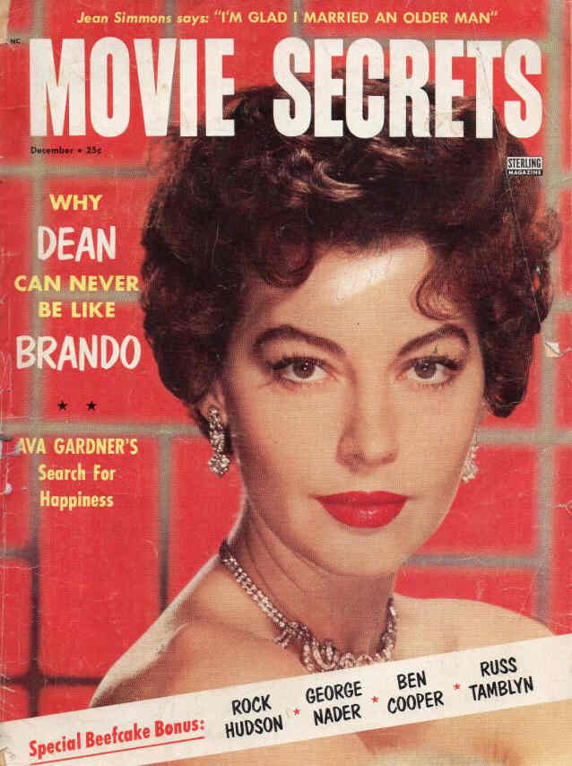 MOVIE SECRETS magazine side cover December 1955
