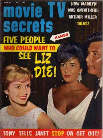 MOVIE SECRETS magazine side cover March 1960