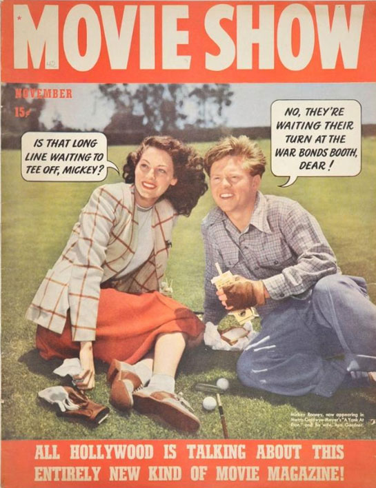 MOVIE SHOW magazine side cover  Vol 1 # 3 November 1942