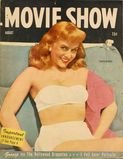 MOVIE SHOW magazine side cover  Vol 3 # 12 August 1945