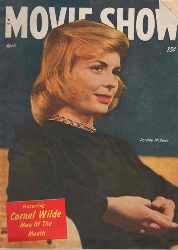 MOVIE SHOW magazine side cover  Vol 4 # 8 April 1946