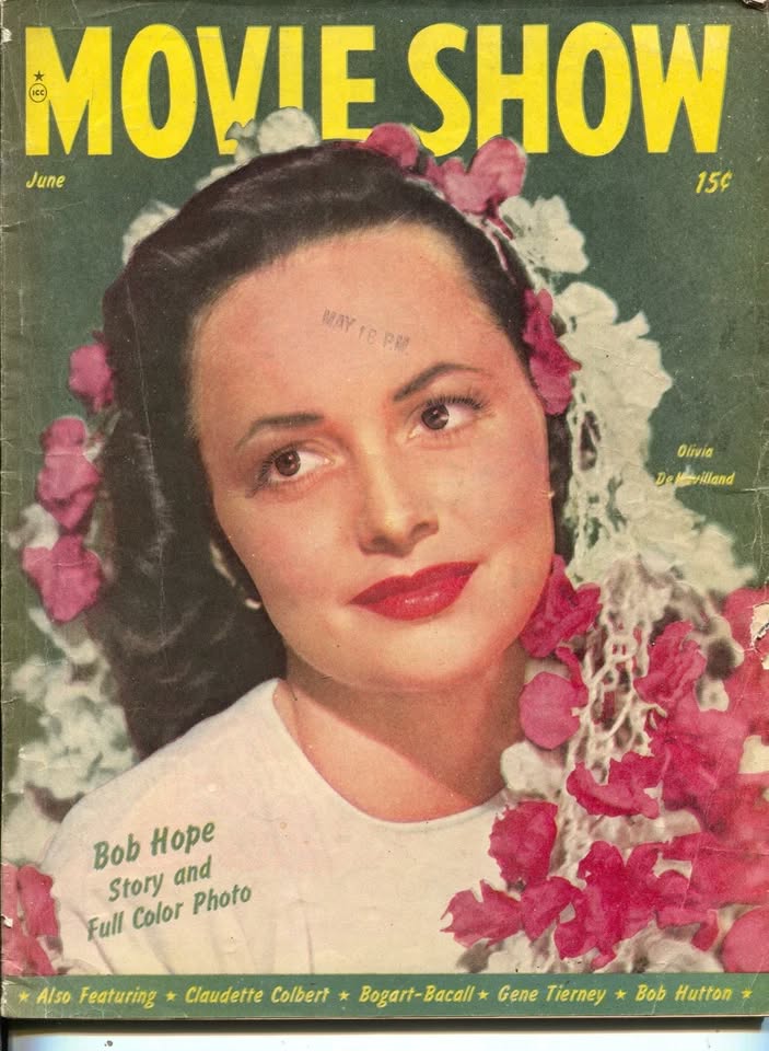 MOVIE SHOW magazine side cover  Vol 5 # 10 June 1947