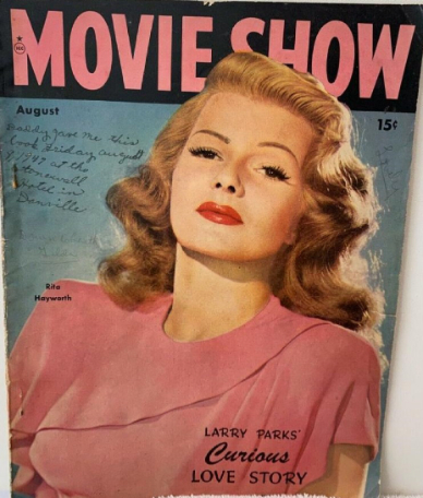 MOVIE SHOW magazine side cover  Vol 5 # 12 August 1947