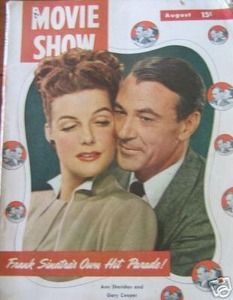 MOVIE SHOW magazine side cover  Vol 6 # 12 August 1948
