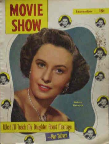 MOVIE SHOW magazine side cover September 1948