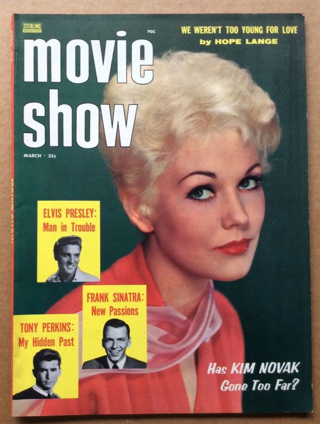 MOVIE SHOW magazine side cover  Vol 3 # 5 March 1958