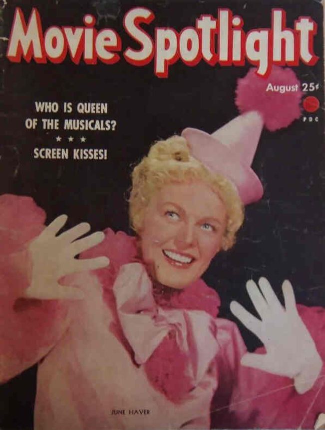 MOVIE SPOTLIGHT magazine side cover  Vol 1 # 1 August 1949
