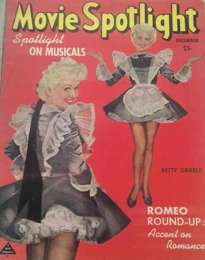 MOVIE SPOTLIGHT magazine side cover December 1950