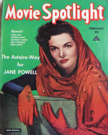 MOVIE SPOTLIGHT magazine side cover February 1951
