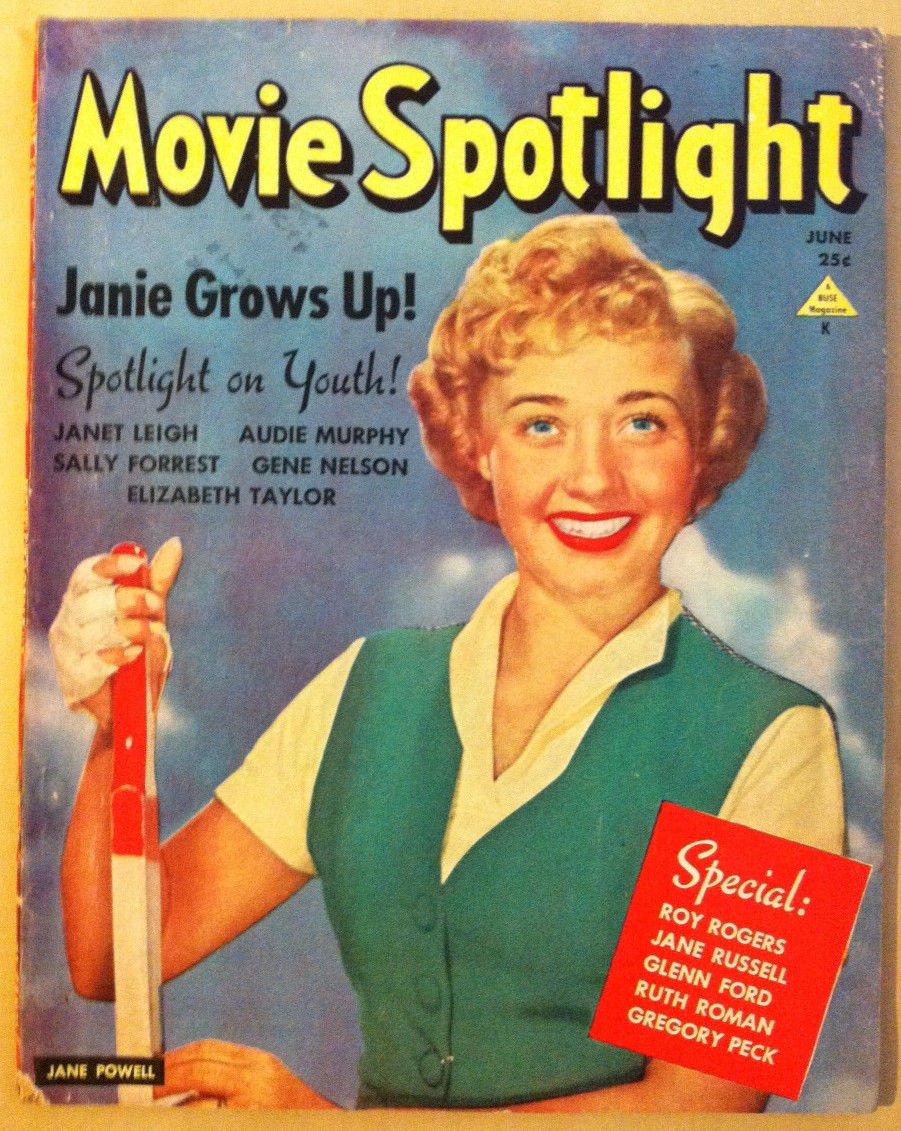 MOVIE SPOTLIGHT magazine side cover June 1951