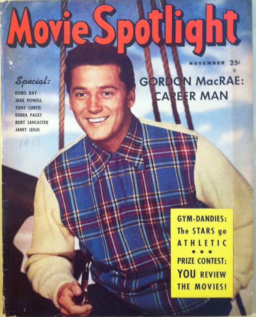 MOVIE SPOTLIGHT magazine side cover November 1951