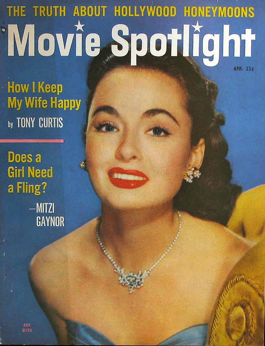 MOVIE SPOTLIGHT magazine side cover  Vol 5 # 2 April 1954