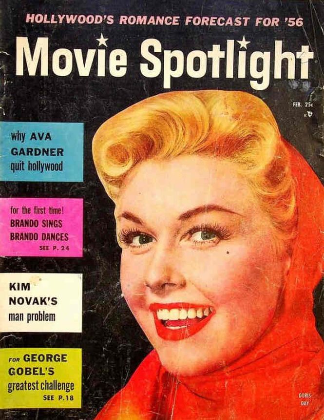 MOVIE SPOTLIGHT magazine side cover  Vol 7 # 1 February 1956