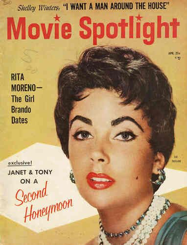 MOVIE SPOTLIGHT magazine side cover  Vol 7 # 2 April 1956
