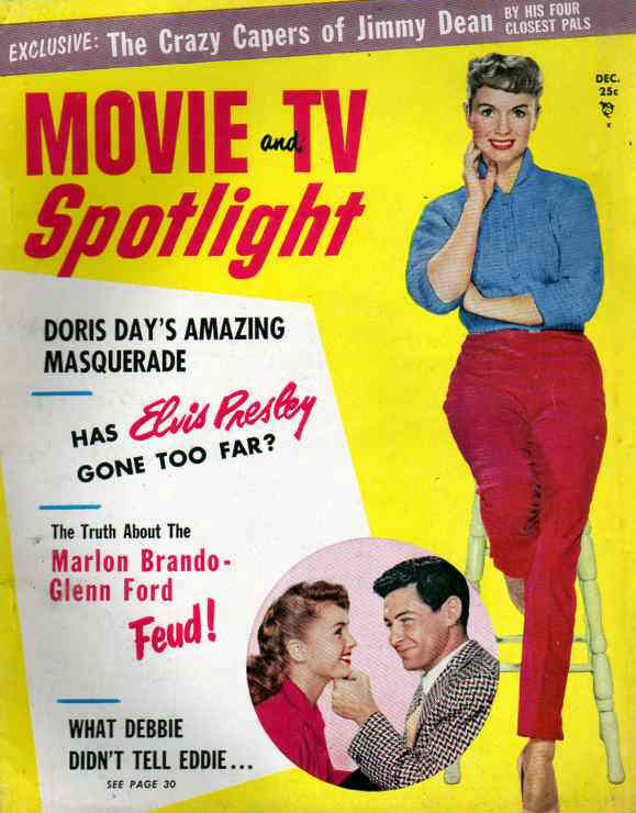 MOVIE SPOTLIGHT magazine side cover  Vol 7 # 6 December 1956