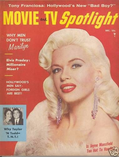 MOVIE SPOTLIGHT magazine side cover  Vol 8 # 5 December 1957