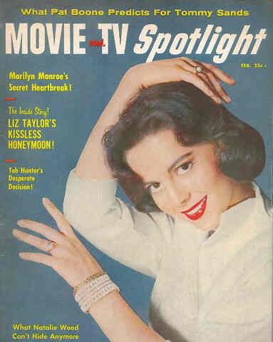 MOVIE SPOTLIGHT magazine side cover February 1958