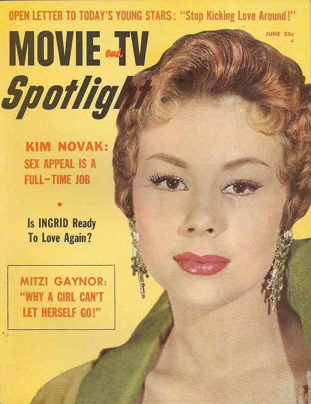 MOVIE SPOTLIGHT magazine side cover June 1958