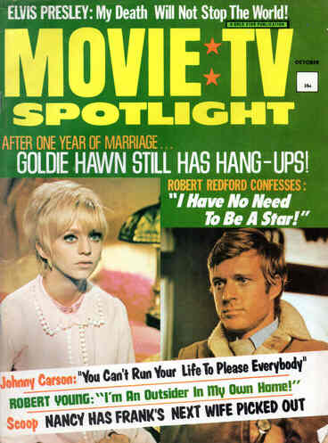 MOVIE SPOTLIGHT magazine side cover October 1970