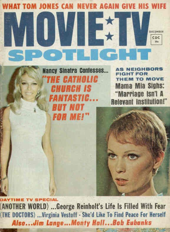 MOVIE SPOTLIGHT magazine side cover December 1970