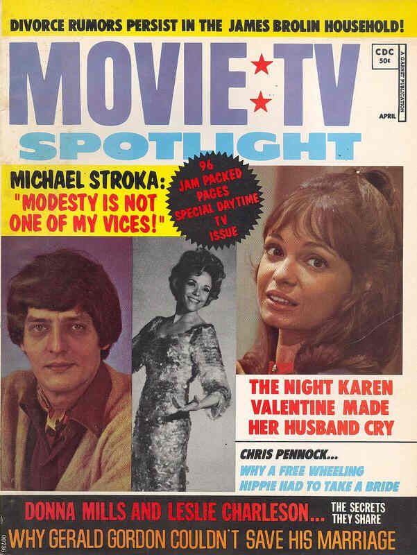 MOVIE SPOTLIGHT magazine side cover April 1971