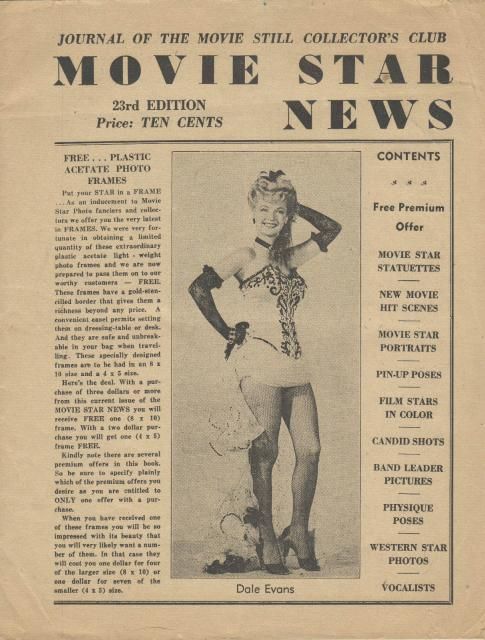 MOVIE STAR NEWS magazine side cover Issue 23  