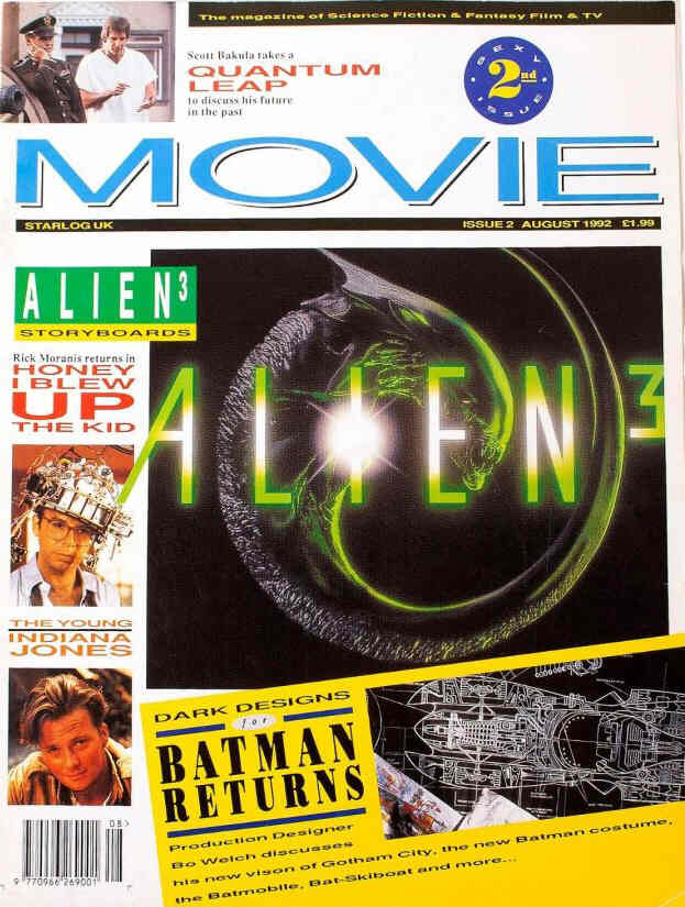 MOVIE (Starlog) magazine side cover Issue 2 August 1992
