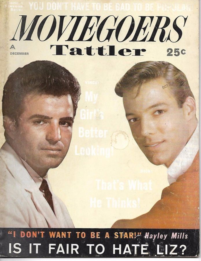 MOVIEGOERS TATTLER magazine side cover Issue 2  Vol 1 # 2 December 1962