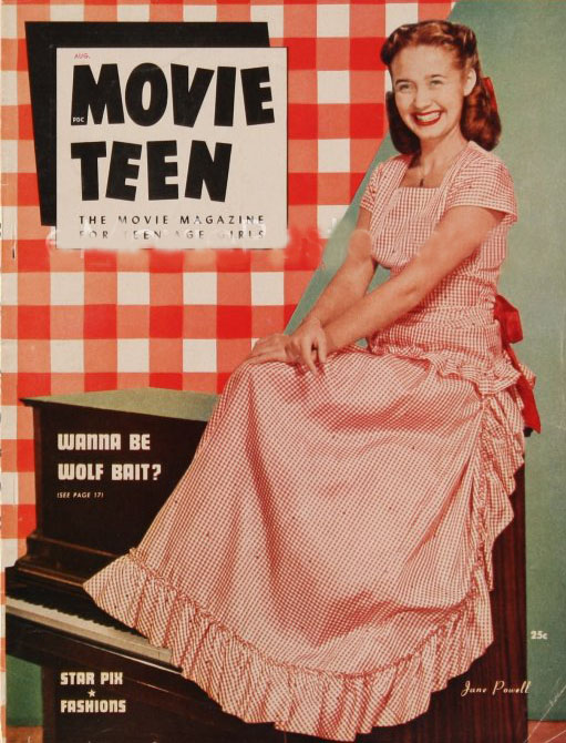 MOVIE TEEN magazine side cover Issue 2  Vol 1 # 2 August 1947