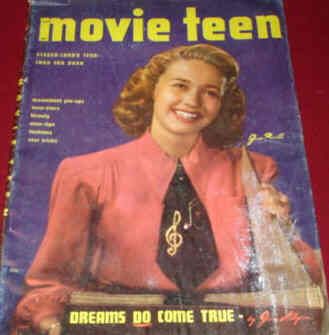 MOVIE TEEN magazine side cover August 1948