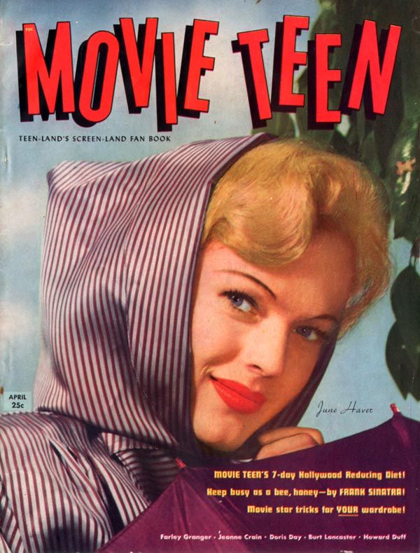 MOVIE TEEN magazine side cover  Vol 2 # 3 April 1949