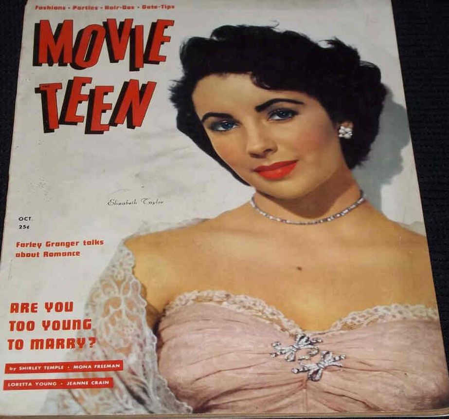 MOVIE TEEN magazine side cover October 1949
