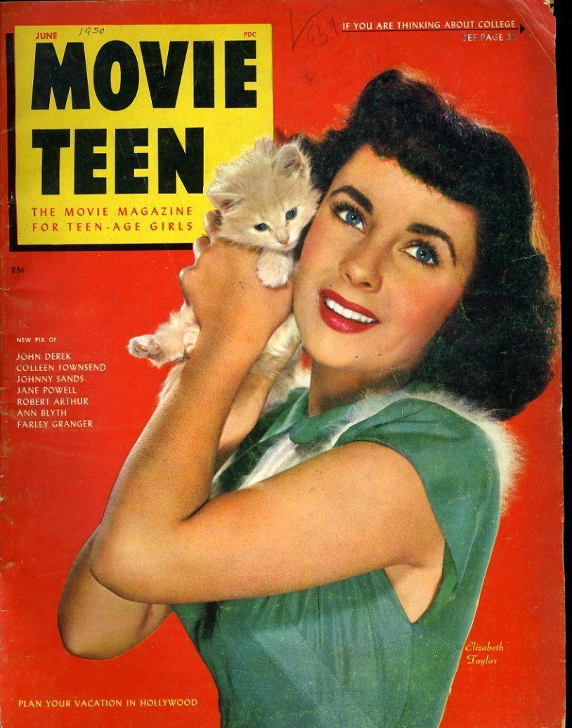 MOVIE TEEN magazine side cover June 1950