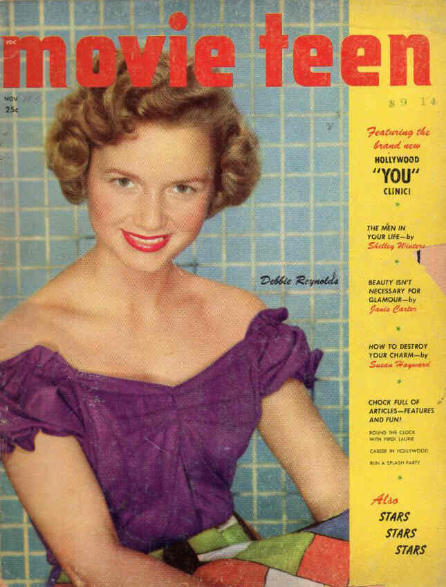 MOVIE TEEN magazine side cover  Vol 4 # 6 November 1951