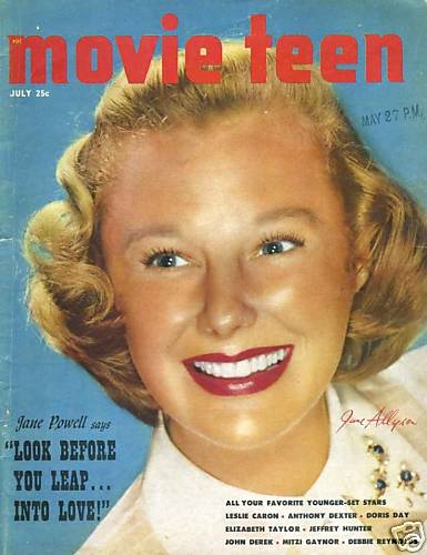 MOVIE TEEN magazine side cover  Vol 5 # 4 July 1952