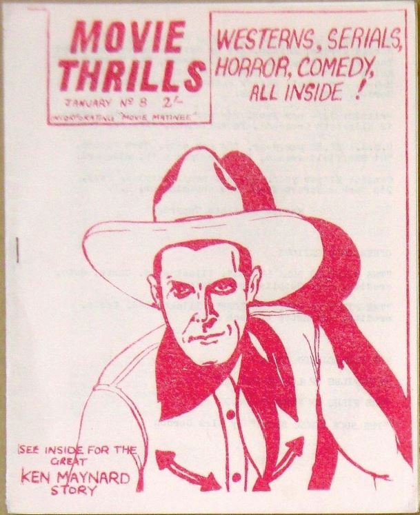 MOVIE THRILLS (UK) magazine side cover Issue 8 January 1966