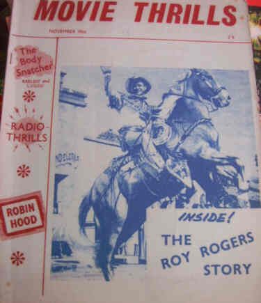 MOVIE THRILLS (UK) magazine side cover November 1966