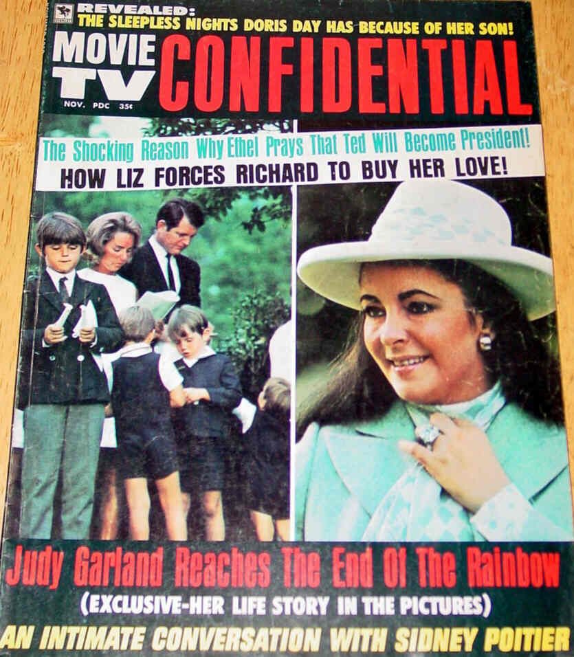 MOVIE TV CONFIDENTIAL magazine side cover November 1969