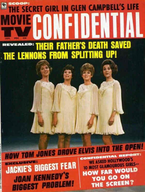 MOVIE TV CONFIDENTIAL magazine side cover January 1970