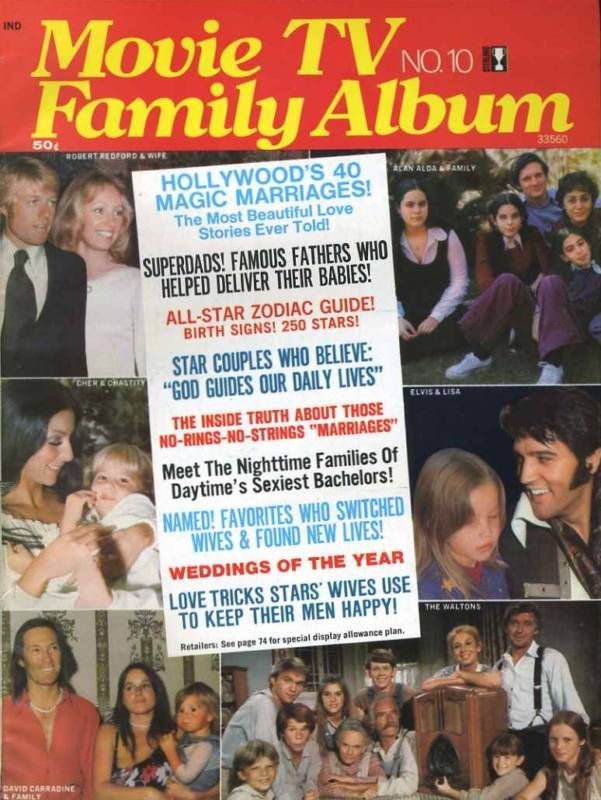 MOVIE TV FAMILY ALBUM magazine side cover Issue 10  1974