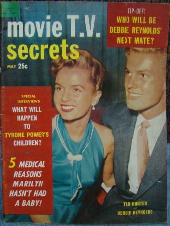 MOVIE SECRETS magazine side cover May 1959