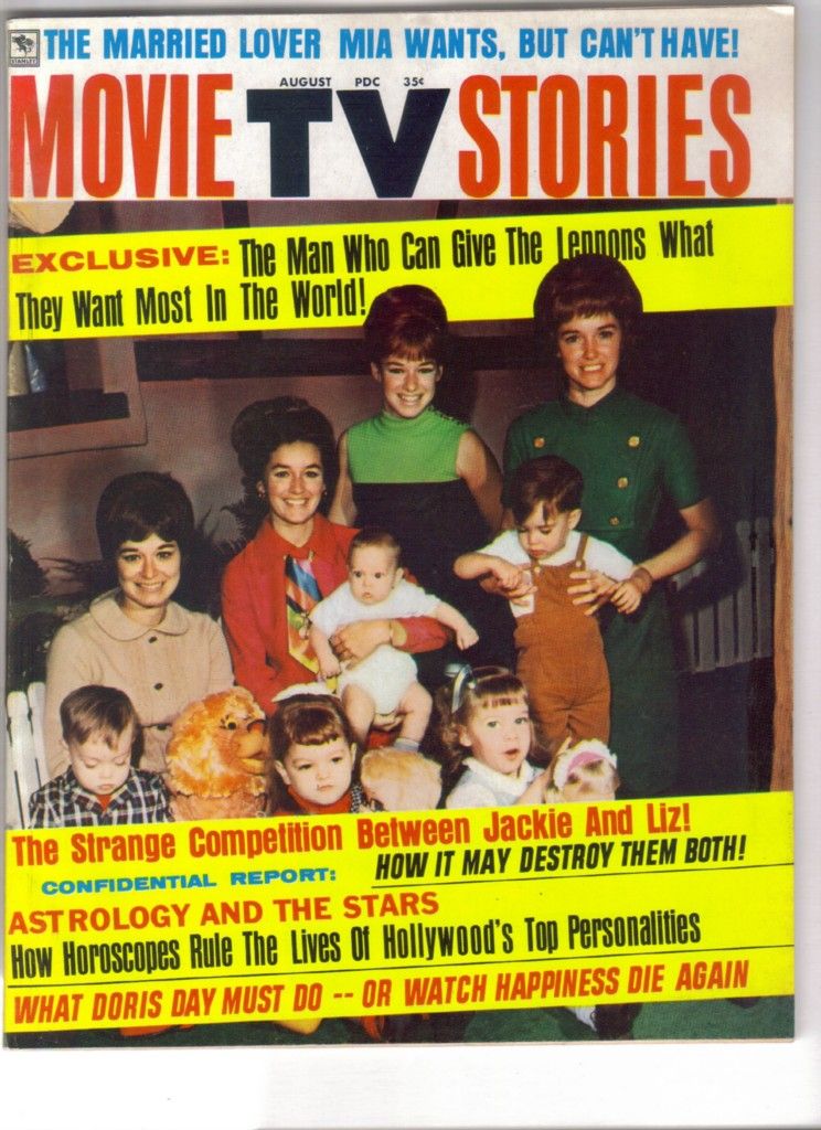MOVIE TV STORIES magazine side cover Issue 1 August 1969