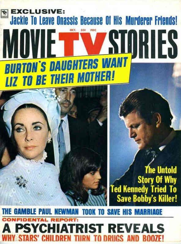 MOVIE TV STORIES magazine side cover Issue 2 October 1969