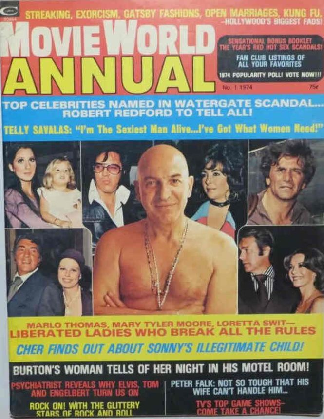 MOVIE WORLD magazine side cover Issue 1  Annual  1974